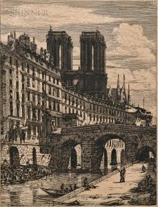 MERYON Charles 1821-1868,Le Petit Pont,1850,Skinner US 2019-05-10