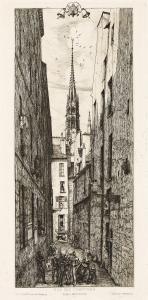 MERYON Charles 1821-1868,Rue des Chantres, Paris,1862,Swann Galleries US 2024-04-18