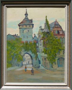 MERZ Karl 1890-1970,Blick auf Schnetztor in Konstanz,1926,Geble DE 2022-10-08
