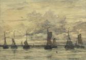 MESDAG Hendrik Willem 1831-1915,Bomschuiten riding at anchor,1894,Christie's GB 2000-04-18