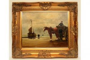 MESDAG Hendrik Willem 1831-1915,Coastal Scene with Figures and Horse &,Shapes Auctioneers & Valuers 2015-09-05