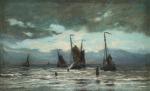MESDAG Hendrik Willem 1831-1915,Zeegezicht met schepen in de branding,Zeeuws NL 2018-12-06