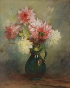 MESDAG VAN HOUTEN Sientje, Sina 1834-1909,Floral Bouquet in a Pottery Ewer,Burchard US 2018-03-25