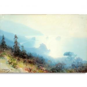 MESHERSKY Arseny Ivanovitch 1834-1902,Mountain Shoreline,1890,Kodner Galleries US 2018-06-13