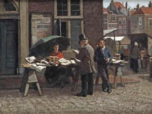 MESKER theo 1853-1894,The bookstall of Jozef Blok on the Groote Markt in,Christie's GB 2015-11-17