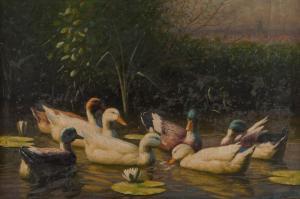 MESMER Gustav 1865-1940,Ducks on the shore,Hargesheimer Kunstauktionen DE 2018-09-22