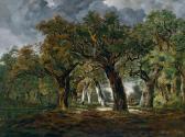 MESSERER Stephan,Rider in an Oak Wood with Approaching Storm,1839,Palais Dorotheum 2012-10-16