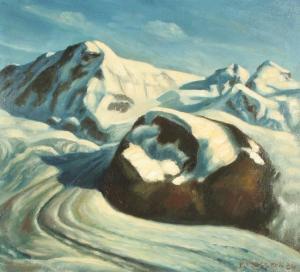 MESSERLI Paul Pierre 1899-1987,Winter im Hochgebirge,Von Zengen DE 2007-06-15