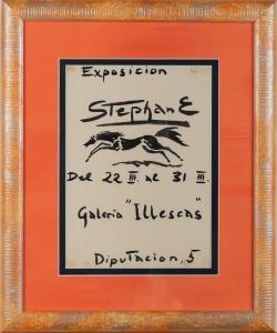 MESSERSCHIDT STEPHAN EBERHARD 1929,Cartel de la exposición de Stephane. Ga,Subastas Bilbao XXI 2021-05-26