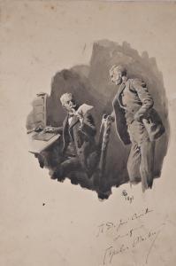 MESTRES Apeles 1854-1936,Dos personajes en un despacho,1891,Balclis ES 2017-03-15