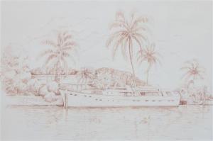 METCALF Olive 1900-1900,Boat in the Tropics,Hindman US 2017-04-07