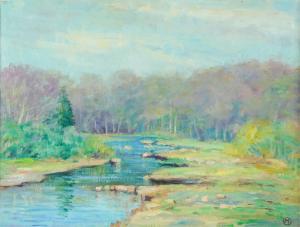METCALF Willard Leroy 1858-1925,River Landscape,Abell A.N. US 2023-01-19