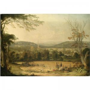 metcalfe j 1840,VIEW OF MASHAM, WENSLEYDALE, FIGURES GATHERING THE,Sotheby's GB 2007-11-22