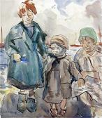 METCALFE Muriel 1910-1965,Children on a jetty,1930,Gorringes GB 2015-06-25