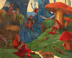 METEREAU Florimond 1888-1978,Elfes et nains de la forêt,1921,Millon & Associés FR 2019-11-20