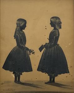 METFORD Samuel,Victorian Silhouette of Two Girls - One Holding a ,David Duggleby Limited 2022-02-19