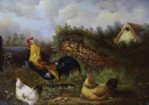 METSU Gabriel 1629-1667,Chickens in a landscape,Gorringes GB 2022-12-19