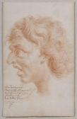 METTEL Nikolaus 1739-1772,Portrait of a Fearful Man,1733,Brunk Auctions US 2017-03-24