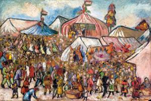 METYKO Gyula 1907-1992,Circus craze,Nagyhazi galeria HU 2021-02-25