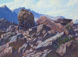 METZ Daniel 1951,Untitled (Kodiack in mountains),Dallas Auction US 2022-03-02