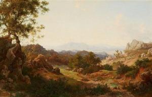 METZ Friedrich 1820-1901,View of the Volskergebirge from Olevano,19th century,Lempertz DE 2017-09-20