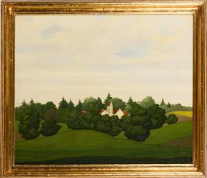 METZGER Hans 1879-1957,Dorf am Waldrand,20th century,Wendl DE 2020-06-25