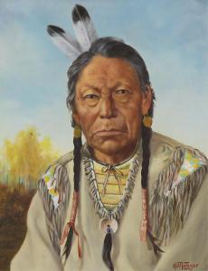 METZGER Henry 1877-1949,CHIEF O'HOO (THE OWL), CREE INDIAN,Hodgins CA 2015-05-25