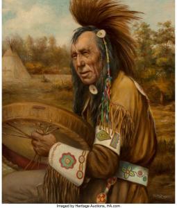 METZGER Henry 1877-1949,Siniah Piasis (Silver Bird) Cree Indian,Heritage US 2019-09-07
