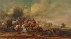 MEULENER Pieter 1602-1654,Reiterschlacht,1649,Beurret Bailly Widmer Auctions CH 2024-03-20