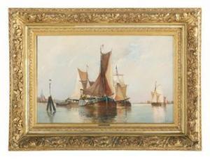 MEULLEMANS H 1800-1900,Fishing Boats off the Coast,New Orleans Auction US 2021-07-24