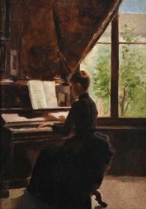 MEUNIER Charles, Karl 1864-1894,Jeune fille du Piano,Tennant's GB 2022-11-12