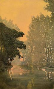 MEUNIER Henri Georges Jean 1873-1922,The Poplars of Vendbe River,Burchard US 2017-06-25