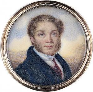 MEURET Francois 1800-1887,Ein junge Mann mit Backenbart,Galerie Bassenge DE 2017-12-01