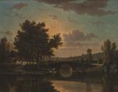 MEURICE Auguste Jean Baptiste 1819-1881,Paysage aux les lavandières,Dogny Auction CH 2014-03-18