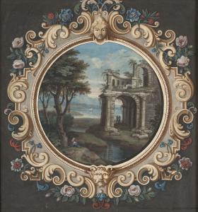 MEUSNIER Philippe 1656-1734,Paysages classiques animés,1714,Artcurial | Briest - Poulain - F. Tajan 2023-09-26