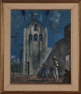 MEXICAN SCHOOL,SOUVENIR OF AMECAMECA (LA CAPILLABLANCA),1949,Stair Galleries US 2010-11-20