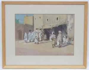 MEYER Adolf 1867-1940,Arabs in a market square,Dickins GB 2017-04-07