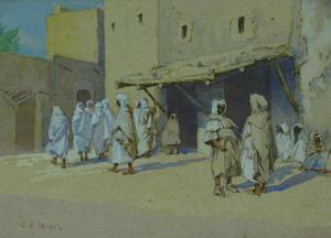 MEYER Adolphe C 1888-1918,North African street scene,Burstow and Hewett GB 2017-12-20