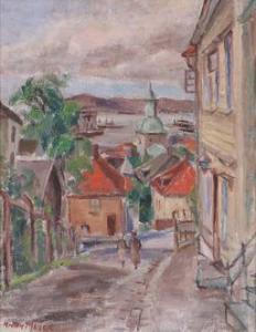 MEYER Anton Reimers 1880-1962,Bylandskap,Christiania NO 2017-02-16