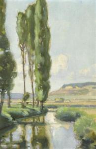 MEYER BELART Eugen Emil 1891-1940,On the Biber near Gottmadingen,Galerie Koller CH 2011-06-20