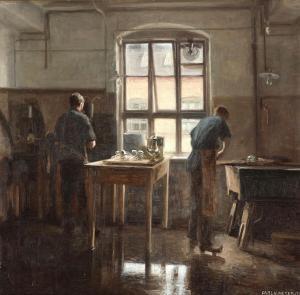 MEYER Carl Vilhelm 1870-1938,From the workshop of a silversmith,1911,Bruun Rasmussen DK 2023-07-31
