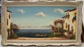 MEYER D.,seascape scene of some houses by the sea with a sm,888auctions CA 2021-12-16