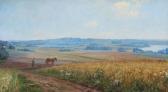 MEYER Emma Eleonora 1859-1921,Landscape with horses and a farmer,Bruun Rasmussen DK 2022-04-04