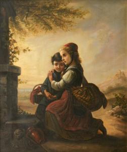 MEYER F 1800-1800,Two Children in Landscape,Rachel Davis US 2017-05-13