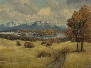 MEYER Fritz 1904-1980,Painting with View on Lake Chiemsee,20th Century,Auctionata DE 2016-05-04