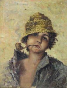 MEYER Georges,Portrait de jeune garçon,1909,Saint Germain en Laye encheres-F. Laurent FR 2015-04-19