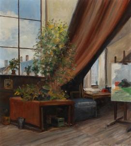 MEYER Jacob 1895-1971,Interior from the artist's studio,Bruun Rasmussen DK 2022-10-03