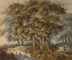 MEYER Johann Heinrich 1755-1829,A landscape with traveller and dog,Galerie Koller CH 2017-03-31