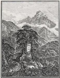 MEYER Johann Heinrich 1755-1829,Sankt Gotthard-Massiv mit dem Monument für Rud,1829,Winterberg Arno 2017-05-13