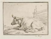 MEYER Johann Jakob 1749-1829,Reclining cow.,Galerie Koller CH 2008-09-15